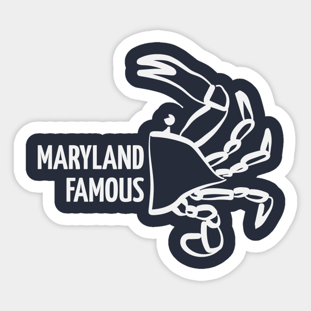 Blue Crab Famous Sticker by notami